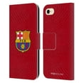 thumbnail image 1 of Head Case Designs Officially Licensed FC Barcelona Crest Red Leather Book Wallet Case Cover Compatible with Apple iPhone 7 / 8 / SE 2020 & 2022, 1 of 6