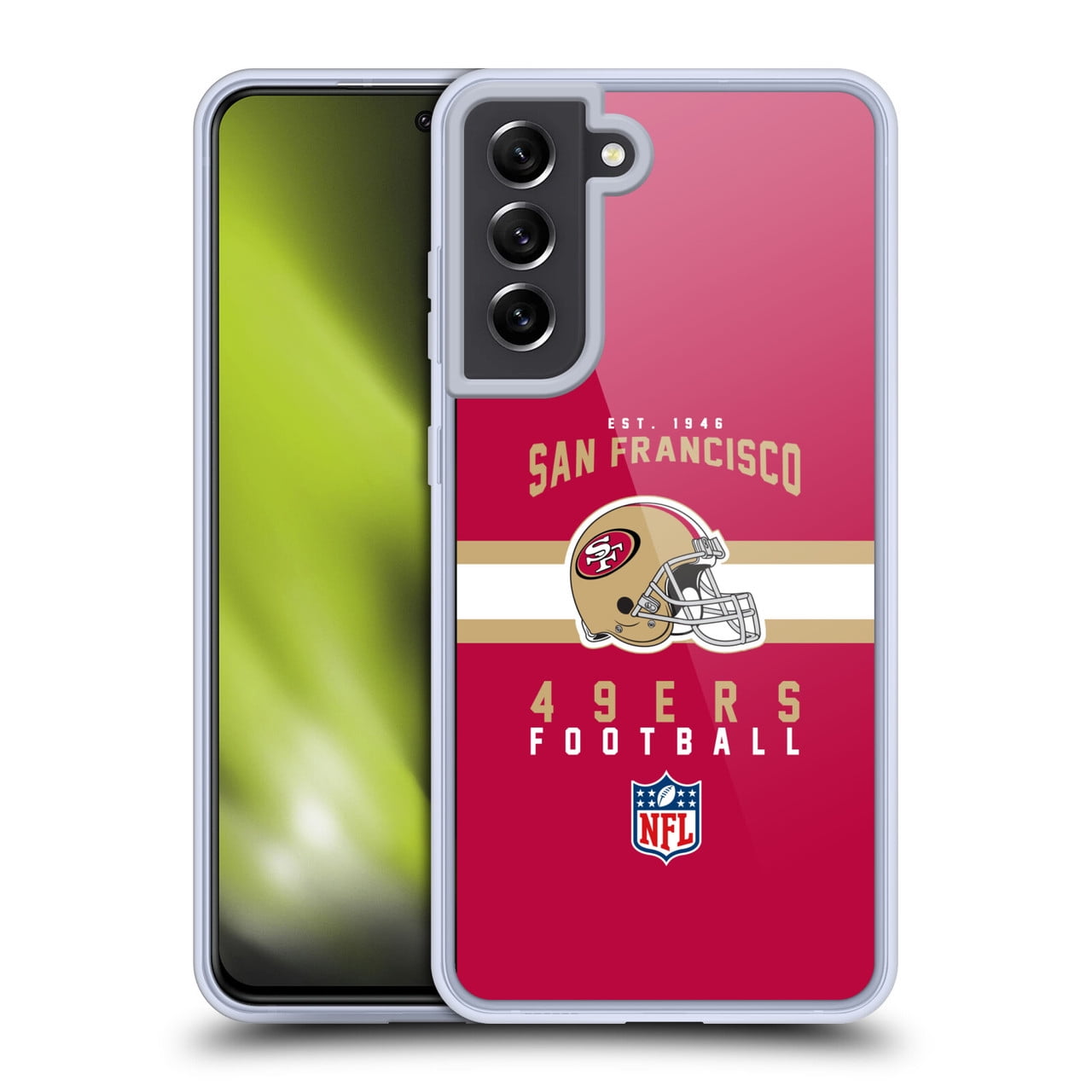 Head Case Designs NFL San Francisco 49ers Graphics Helmet Typography Soft Gel Case for Samsung Galaxy S21 FE 5G