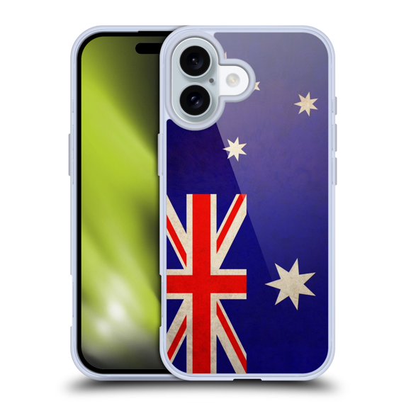 Head Case Designs Vintage Flags Australia Australian Soft Gel Case Compatible with Apple iPhone 16
