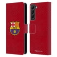 thumbnail image 1 of Head Case Designs Officially Licensed FC Barcelona Crest Red Leather Book Wallet Case Cover Compatible with Samsung Galaxy S22+ 5G, 1 of 6