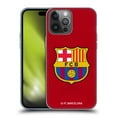 thumbnail image 1 of Head Case Designs Officially Licensed FC Barcelona Crest Red Soft Gel Case Compatible with Apple iPhone 14 Pro Max, 1 of 7