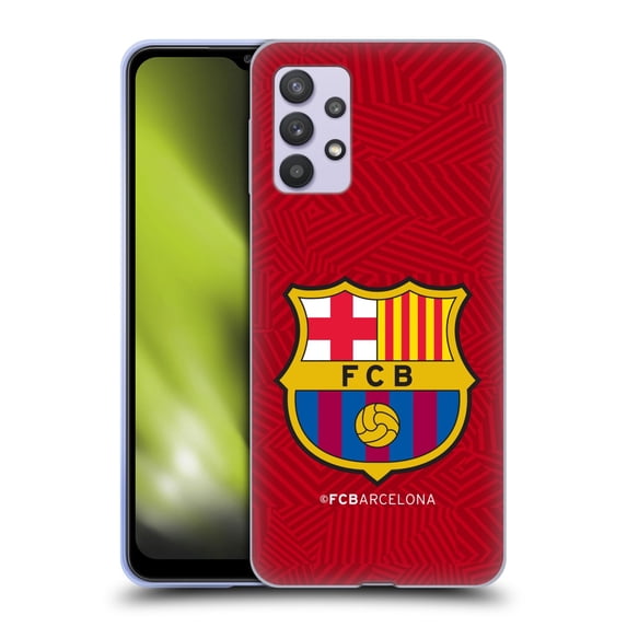 Head Case Designs Officially Licensed FC Barcelona Crest Red Soft Gel Case Compatible with Samsung Galaxy A32 5G / M32 5G (2021)