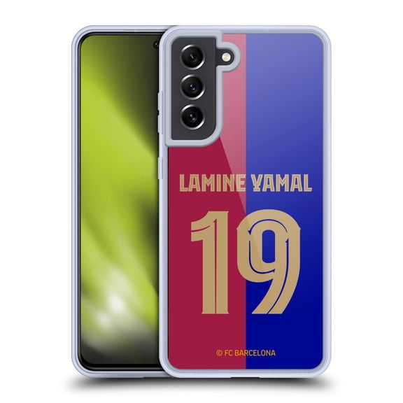 Head Case Designs FC Barcelona 2024/25 Players Home Kit Lamine Yamal Soft Gel Case for Samsung Galaxy S21 FE 5G
