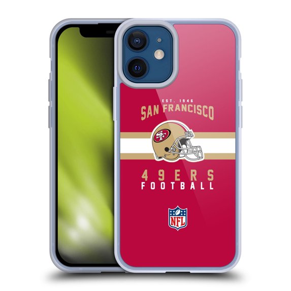 Head Case Designs NFL San Francisco 49ers Graphics Helmet Typography Soft Gel Case for Apple iPhone 12 Mini