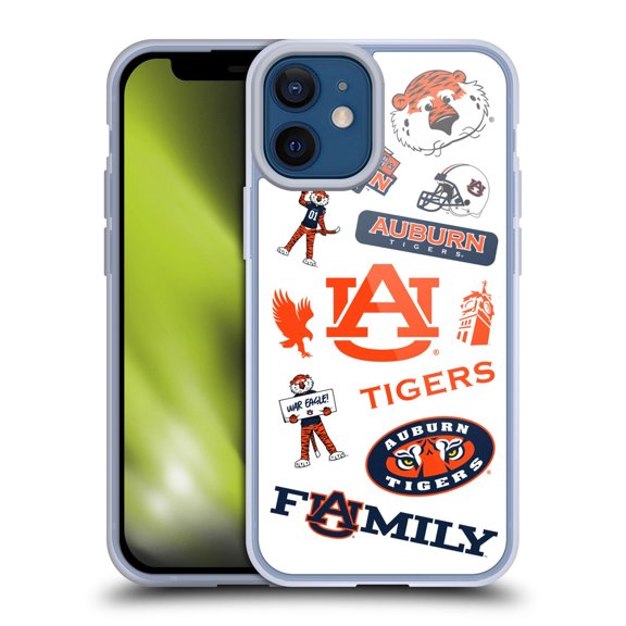 Head Case Designs Auburn University AU Auburn University Art Sticker Type Soft Gel Case for Apple iPhone 12 Mini