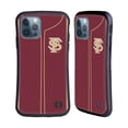 thumbnail image 1 of Head Case Designs Officially Licensed Florida State University FSU Florida State University Baseball Jersey Hybrid Case Compatible with Apple iPhone 12 / iPhone 12 Pro, 1 of 7