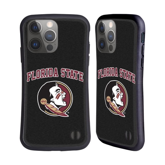 Head Case Designs Officially Licensed Florida State University FSU Florida State University Campus Logotype Hybrid Case Compatible with Apple iPhone 14 Pro