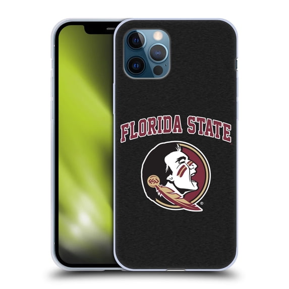 Head Case Designs Officially Licensed Florida State University FSU Florida State University Campus Logotype Soft Gel Case Compatible with Apple iPhone 12 / iPhone 12 Pro