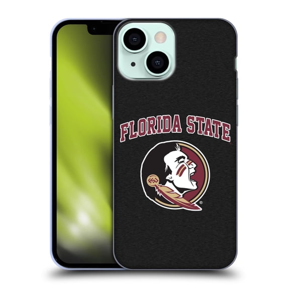 Head Case Designs Officially Licensed Florida State University FSU Florida State University Campus Logotype Soft Gel Case Compatible with Apple iPhone 13 Mini