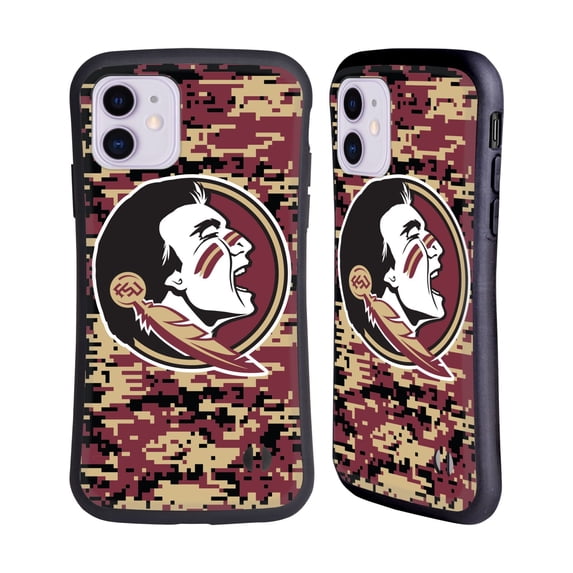 Head Case Designs Officially Licensed Florida State University FSU Florida State University Digital Camouflage Hybrid Case Compatible with Apple iPhone 11