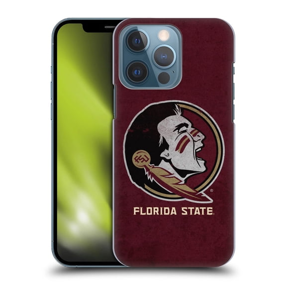 Head Case Designs Officially Licensed Florida State University FSU Florida State University Distressed Hard Back Case Compatible with Apple iPhone 13 Pro