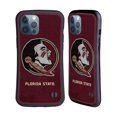 thumbnail image 1 of Head Case Designs Officially Licensed Florida State University FSU Florida State University Distressed Hybrid Case Compatible with Apple iPhone 12 Pro Max, 1 of 7
