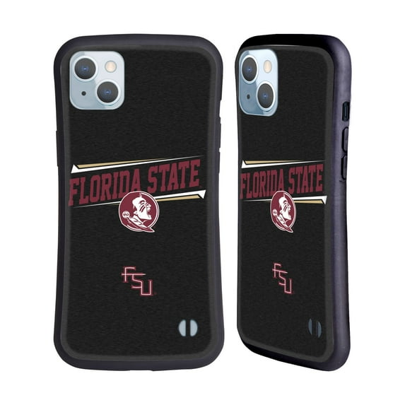Head Case Designs Officially Licensed Florida State University FSU Florida State University Double Bar Hybrid Case Compatible with Apple iPhone 14 Plus