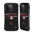thumbnail image 1 of Head Case Designs Officially Licensed Florida State University FSU Florida State University Double Bar Hybrid Case Compatible with Apple iPhone 15 Pro, 1 of 7