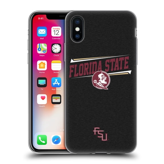 Head Case Designs Officially Licensed Florida State University FSU Florida State University Double Bar Soft Gel Case Compatible with Apple iPhone X / iPhone XS