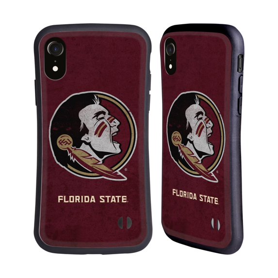 Head Case Designs Officially Licensed Florida State University FSU Florida State University Distressed Hybrid Case Compatible with Apple iPhone XR