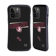 thumbnail image 1 of Head Case Designs Officially Licensed Florida State University FSU Florida State University Double Bar Hybrid Case Compatible with Apple iPhone 15 Pro Max, 1 of 7