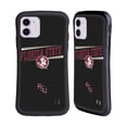 thumbnail image 1 of Head Case Designs Officially Licensed Florida State University FSU Florida State University Double Bar Hybrid Case Compatible with Apple iPhone 11, 1 of 7