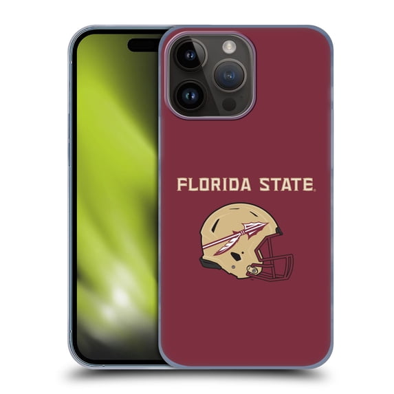 Head Case Designs Officially Licensed Florida State University FSU Florida State University Helmet Logotype Hard Back Case Compatible with Apple iPhone 15 Pro Max