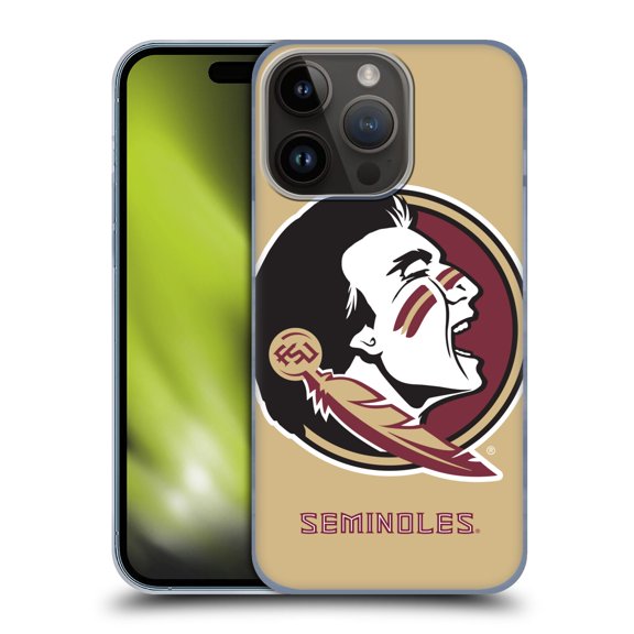 Head Case Designs Officially Licensed Florida State University FSU Florida State University Oversized Icon Hard Back Case Compatible with Apple iPhone 15 Pro