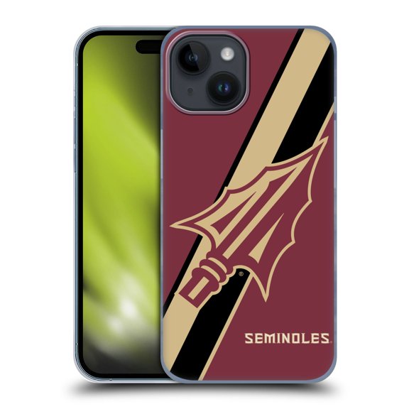 Head Case Designs Officially Licensed Florida State University FSU Florida State University Stripes Hard Back Case Compatible with Apple iPhone 15
