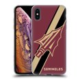 thumbnail image 1 of Head Case Designs Officially Licensed Florida State University FSU Florida State University Stripes Soft Gel Case Compatible with Apple iPhone XS Max, 1 of 7