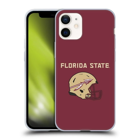 Head Case Designs Officially Licensed Florida State University FSU Florida State University Helmet Logotype Soft Gel Case Compatible with Apple iPhone 12 Mini