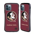 thumbnail image 1 of Head Case Designs Officially Licensed Florida State University FSU Florida State University Plain Hybrid Case Compatible with Apple iPhone 12 / iPhone 12 Pro, 1 of 7