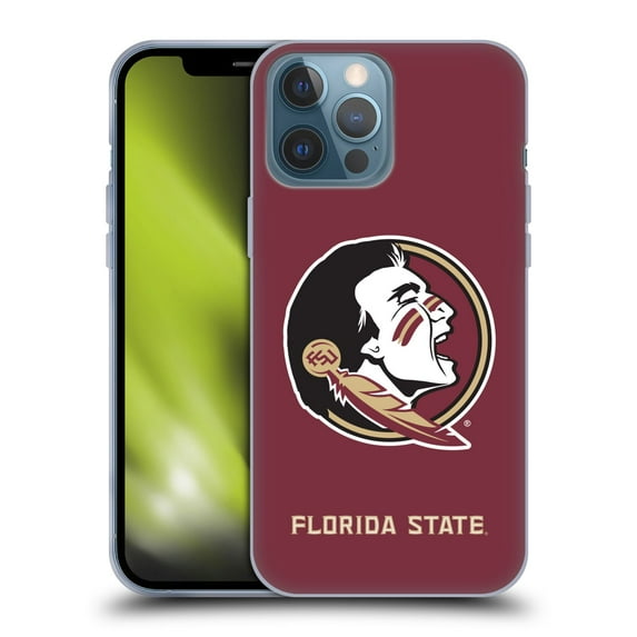 Head Case Designs Officially Licensed Florida State University FSU Florida State University Plain Soft Gel Case Compatible with Apple iPhone 13 Pro Max