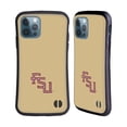 thumbnail image 1 of Head Case Designs Officially Licensed Florida State University FSU Florida State University Seminoles Hybrid Case Compatible with Apple iPhone 12 / iPhone 12 Pro, 1 of 7