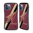 thumbnail image 1 of Head Case Designs Officially Licensed Florida State University FSU Florida State University Stripes Hybrid Case Compatible with Apple iPhone 12 / iPhone 12 Pro, 1 of 7