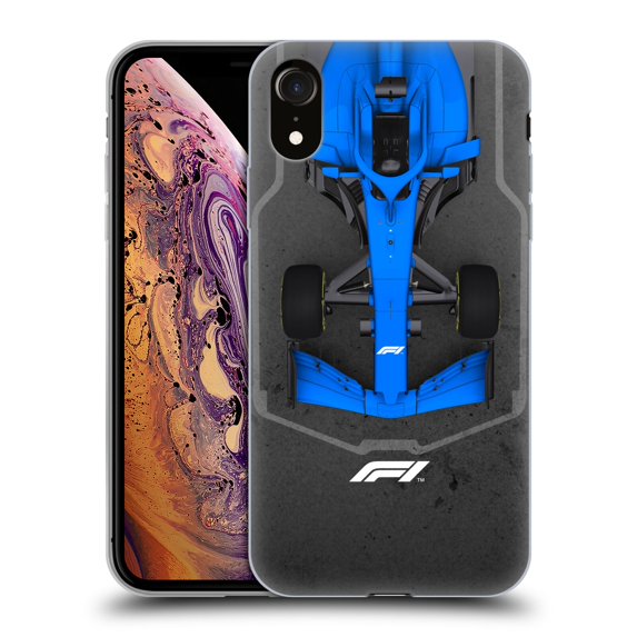 Head Case Designs Officially Licensed Formula 1 F1 Cars Top Blue Soft Gel Case Compatible with Apple iPhone XR