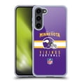 thumbnail image 1 of Head Case Designs NFL Minnesota Vikings Graphics Helmet Typography Soft Gel Case for Samsung Galaxy S23+ 5G, 1 of 7