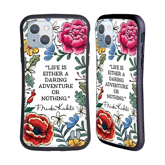 Head Case Designs Officially Licensed Frida Kahlo Art & Quotes Daring Adventure Hybrid Case Compatible with Apple iPhone 14