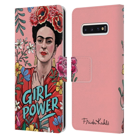 Head Case Designs Officially Licensed Frida Kahlo Art & Quotes Girl Power Leather Book Wallet Case Cover Compatible with Samsung Galaxy S10