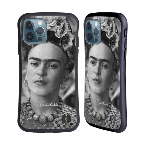 Head Case Designs Officially Licensed Frida Kahlo Portraits And Quotes Floral Headdress Hybrid Case Compatible with Apple iPhone 12 / iPhone 12 Pro