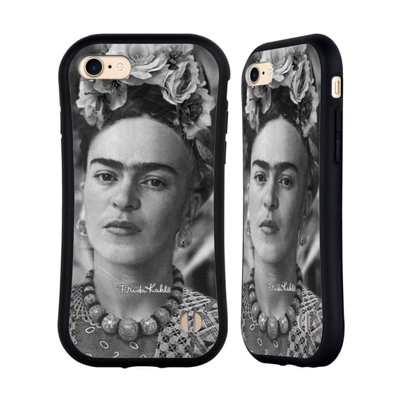 Head Case Designs Officially Licensed Frida Kahlo Portraits And Quotes Floral Headdress Hybrid Case Compatible with Apple iPhone 7 / 8 / SE 2020 & 2022