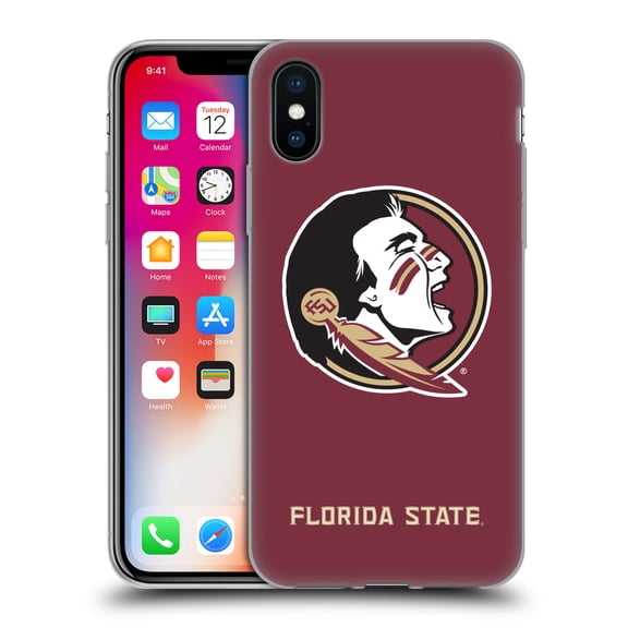 Head Case Designs Florida State University FSU Florida State University Plain Soft Gel Case for Apple iPhone X / iPhone XS