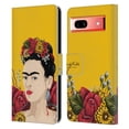 thumbnail image 1 of Head Case Designs Officially Licensed Frida Kahlo Red Florals Portrait Leather Book Wallet Case Cover Compatible with Google Pixel 7a, 1 of 6