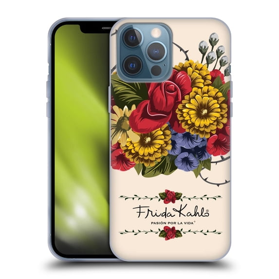 Head Case Designs Officially Licensed Frida Kahlo Red Florals Vine Soft Gel Case Compatible with Apple iPhone 13 Pro Max