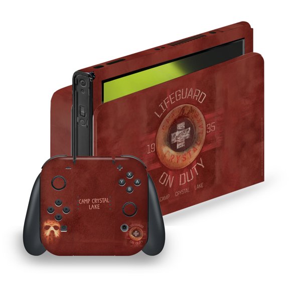 Head Case Designs Officially Licensed Friday the 13th 2009 Graphics Camp Crystal Lake Vinyl Sticker Skin Decal Cover Compatible with Nintendo Switch OLED
