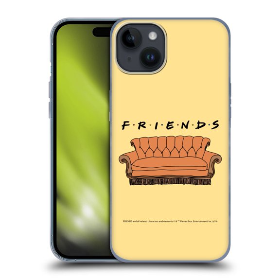 Head Case Designs Officially Licensed Friends TV Show Iconic Couch Soft Gel Case Compatible with Apple iPhone 15 Plus