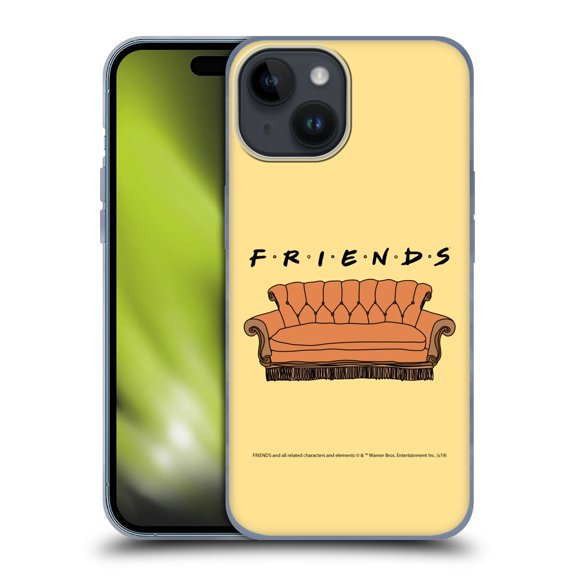 Head Case Designs Officially Licensed Friends TV Show Iconic Couch Soft Gel Case Compatible with Apple iPhone 15