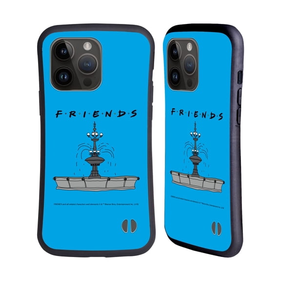 Head Case Designs Officially Licensed Friends TV Show Iconic Fountain Hybrid Case Compatible with Apple iPhone 15 Pro Max