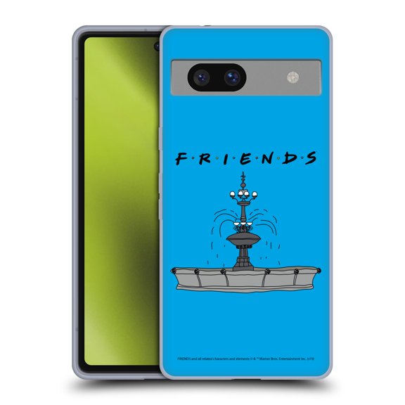 Head Case Designs Officially Licensed Friends TV Show Iconic Fountain Soft Gel Case Compatible with Google Pixel 7a