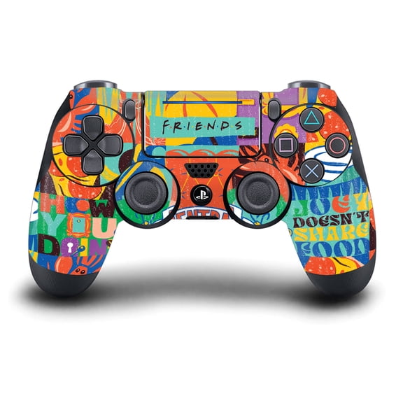 Head Case Designs Officially Licensed Friends TV Show Iconic Graphics Central Perk Vinyl Sticker Skin Decal Cover Compatible with Sony DualShock 4 Controller