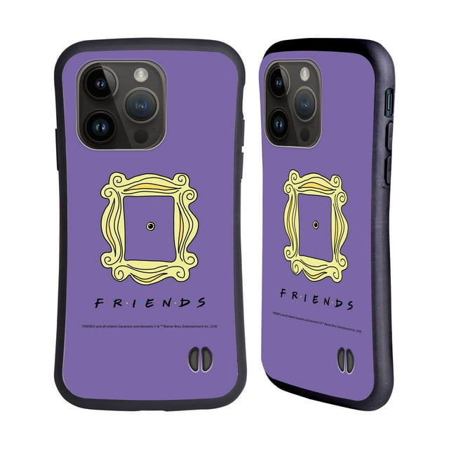 Head Case Designs Officially Licensed Friends TV Show Iconic Peephole Frame Hybrid Case Compatible with Apple iPhone 15 Pro