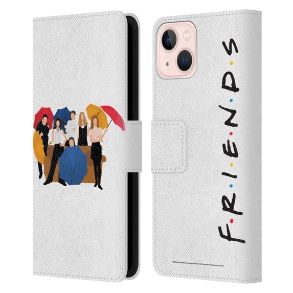 Head Case Designs Officially Licensed Friends TV Show Key Art Logo Opening Sequence Leather Book Wallet Case Cover Compatible with Apple iPhone 13