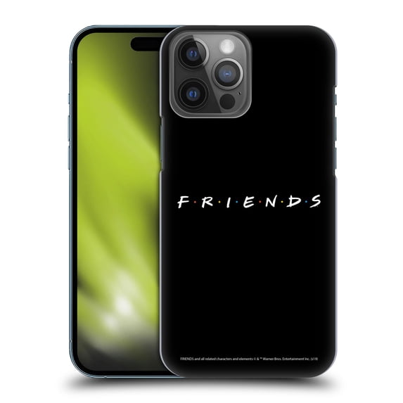 Head Case Designs Officially Licensed Friends TV Show Logos Black Hard Back Case Compatible with Apple iPhone 14 Pro Max