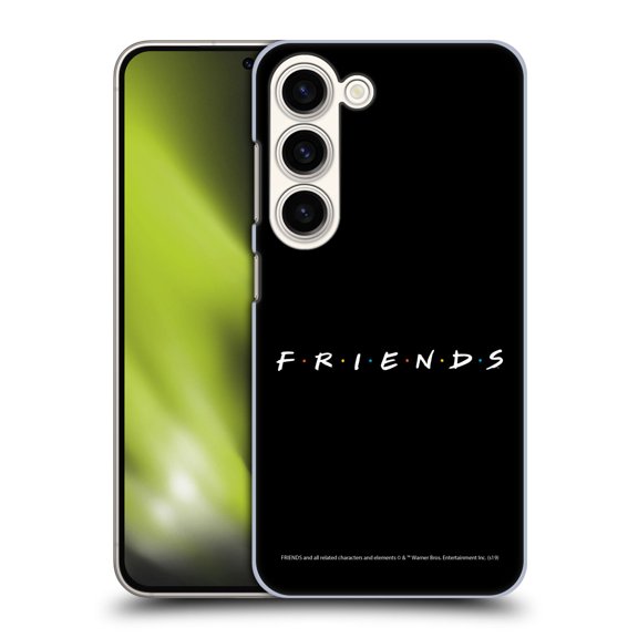 Head Case Designs Officially Licensed Friends TV Show Logos Black Hard Back Case Compatible with Samsung Galaxy S23 5G